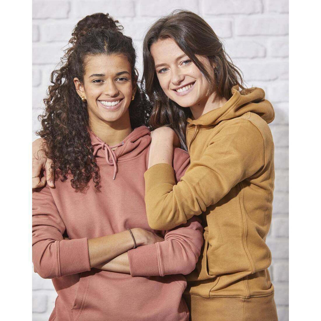 Sweat à capuche en coton fitness femme