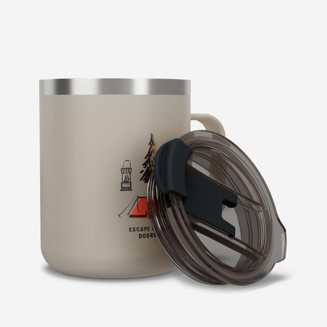 Mug 900 isotherme 0,35L en inox, pour le camping, la randonnée/trekking