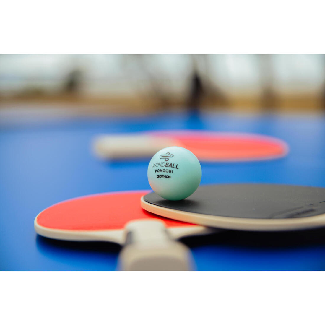 Balle de ping pong extérieure résistante au vent x6