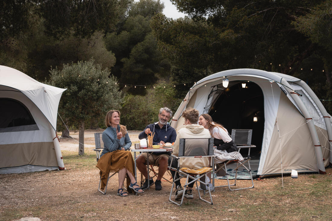 Tente de camping gonflable 4 places, Fresh & Black, Air Seconds 4.1 beige