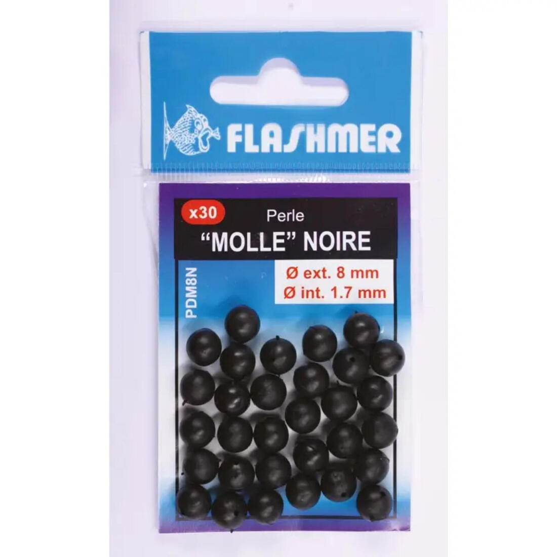 PERLE NOIRE MOLLE 8mm FLASHMER