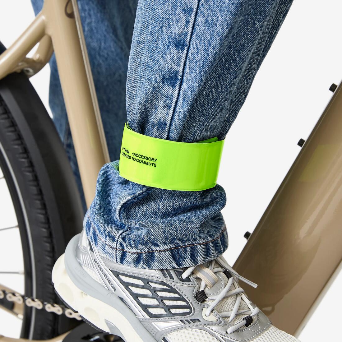BRASSARD DE VISIBILITE VELO JAUNE FLUO