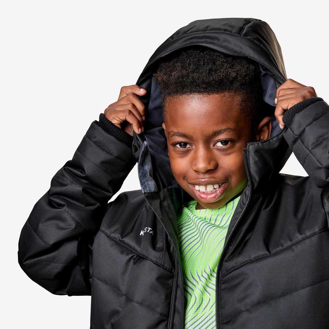 PARKA LONGUE  DE FOOTBALL ENFANT TRX NOIRE