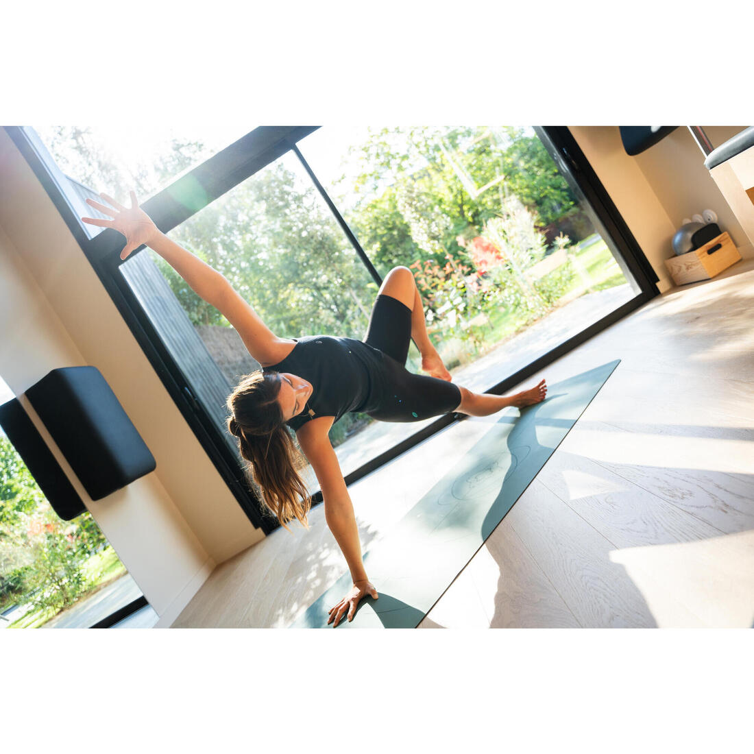 Débardeur de Yoga Extensible pour Femme - Noir Graphite