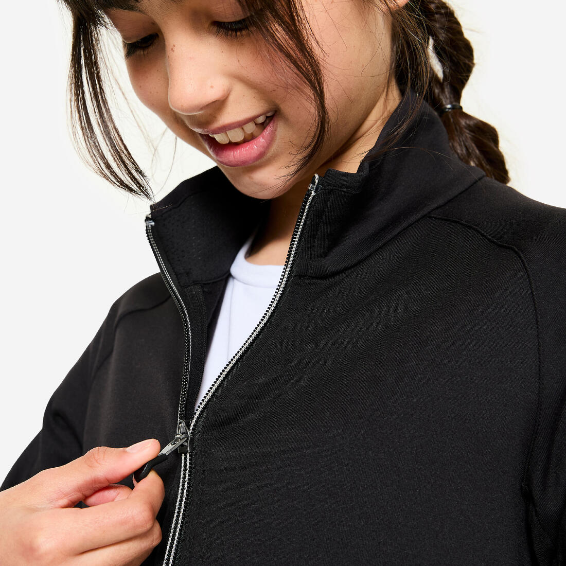 Veste de sport cintrée fille, vnoir
