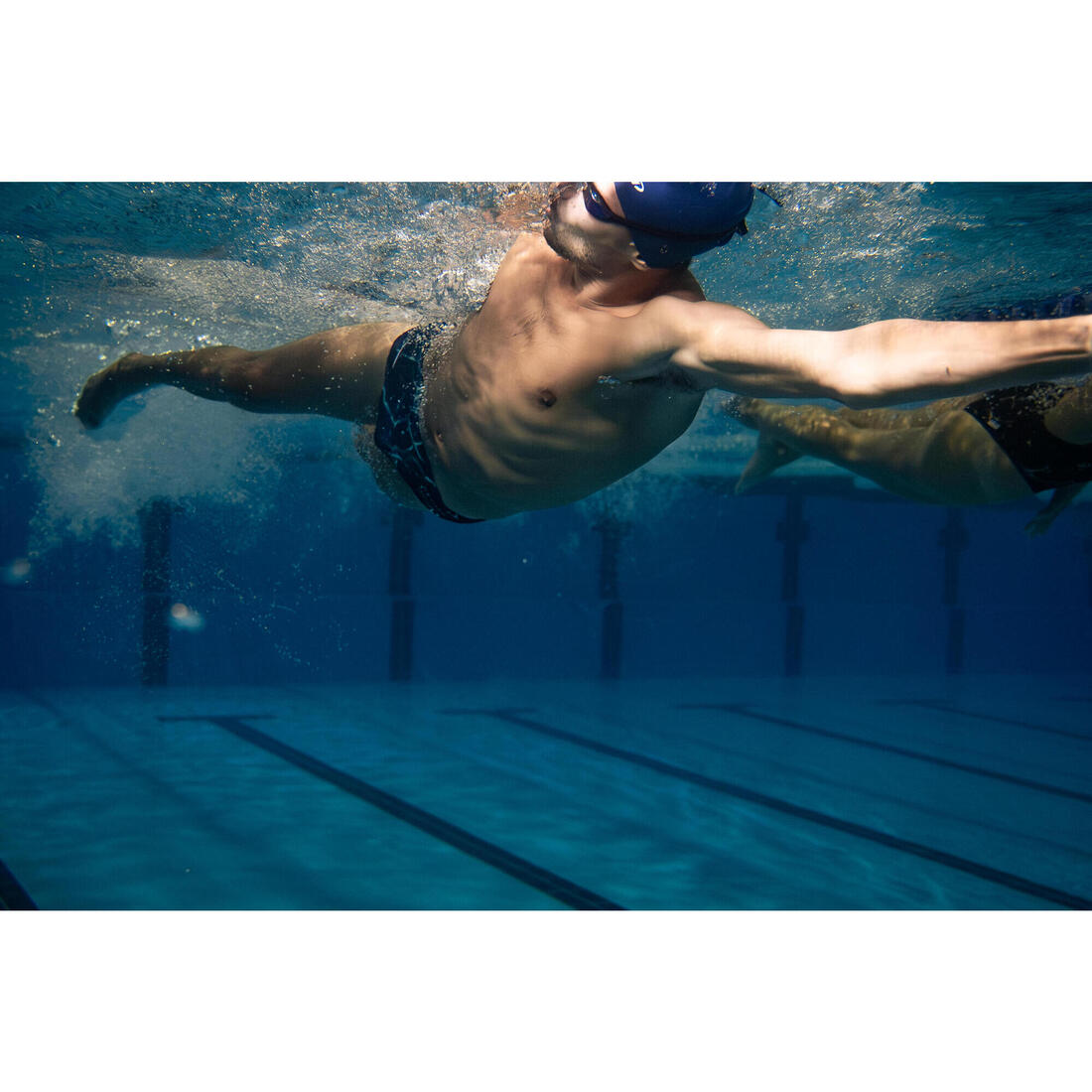 Maillot de bain natation homme slip900 print all ice
