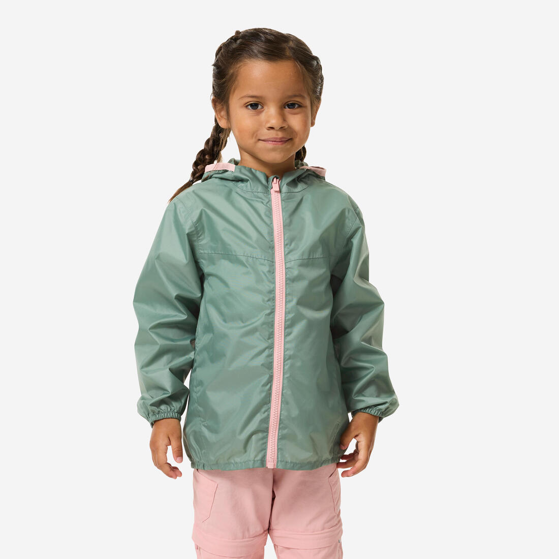 Veste imperméable de randonnée enfant 2-6 ans, MH100 zip kid
