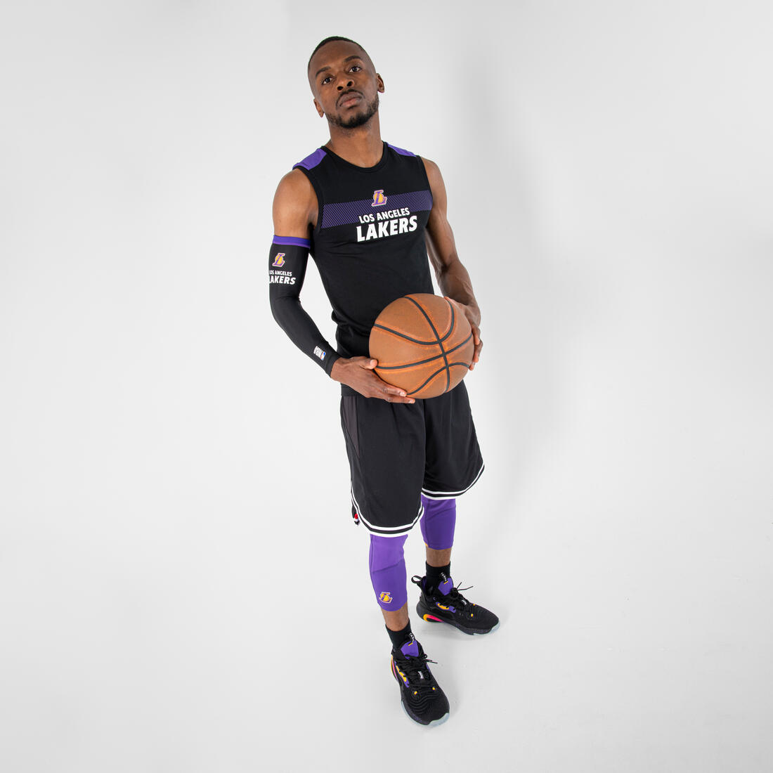 Sous-maillot basketball nba los angeles lakers sans manche adulte - ut500 noir