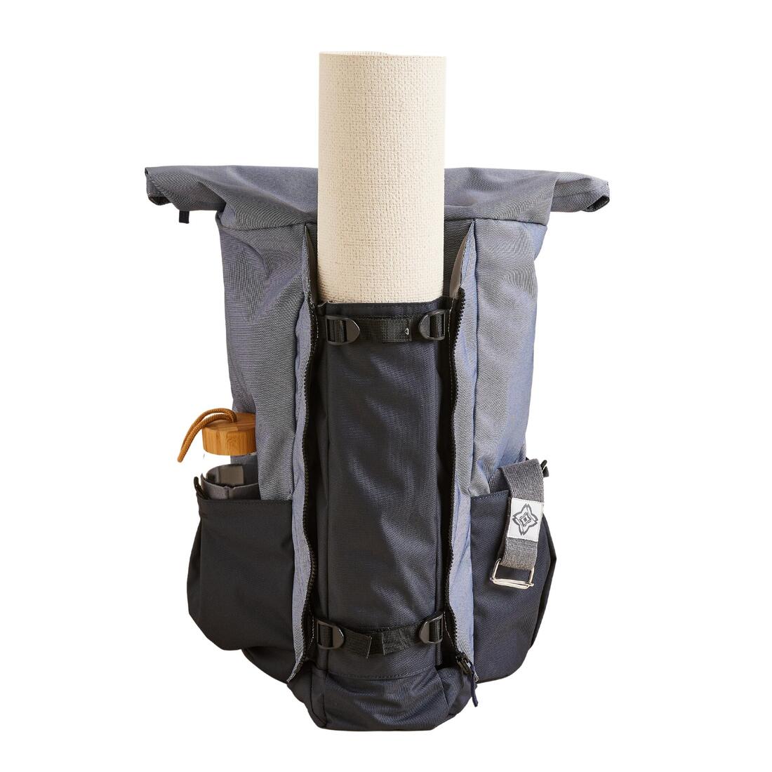 Sac à dos tapis de yoga 35L, gris