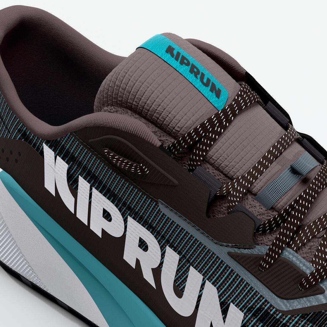 Chaussures de running trail femme, Kiprun kipsummit max gris et