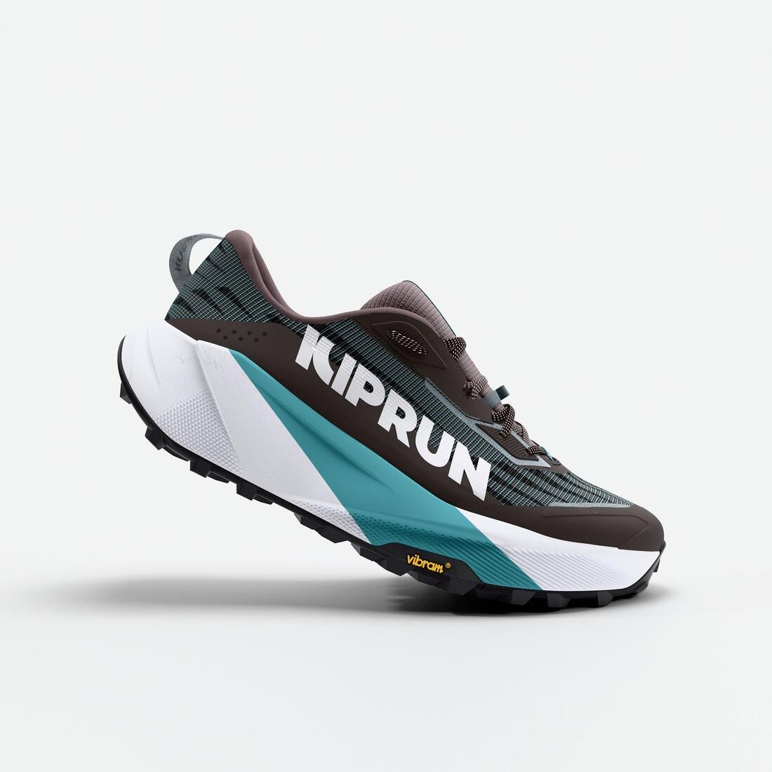 Chaussures de running trail femme, Kiprun kipsummit max gris et