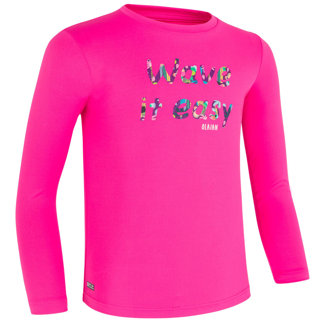 water tee shirt anti UV surf manches longues enfant imprimé – violet iris