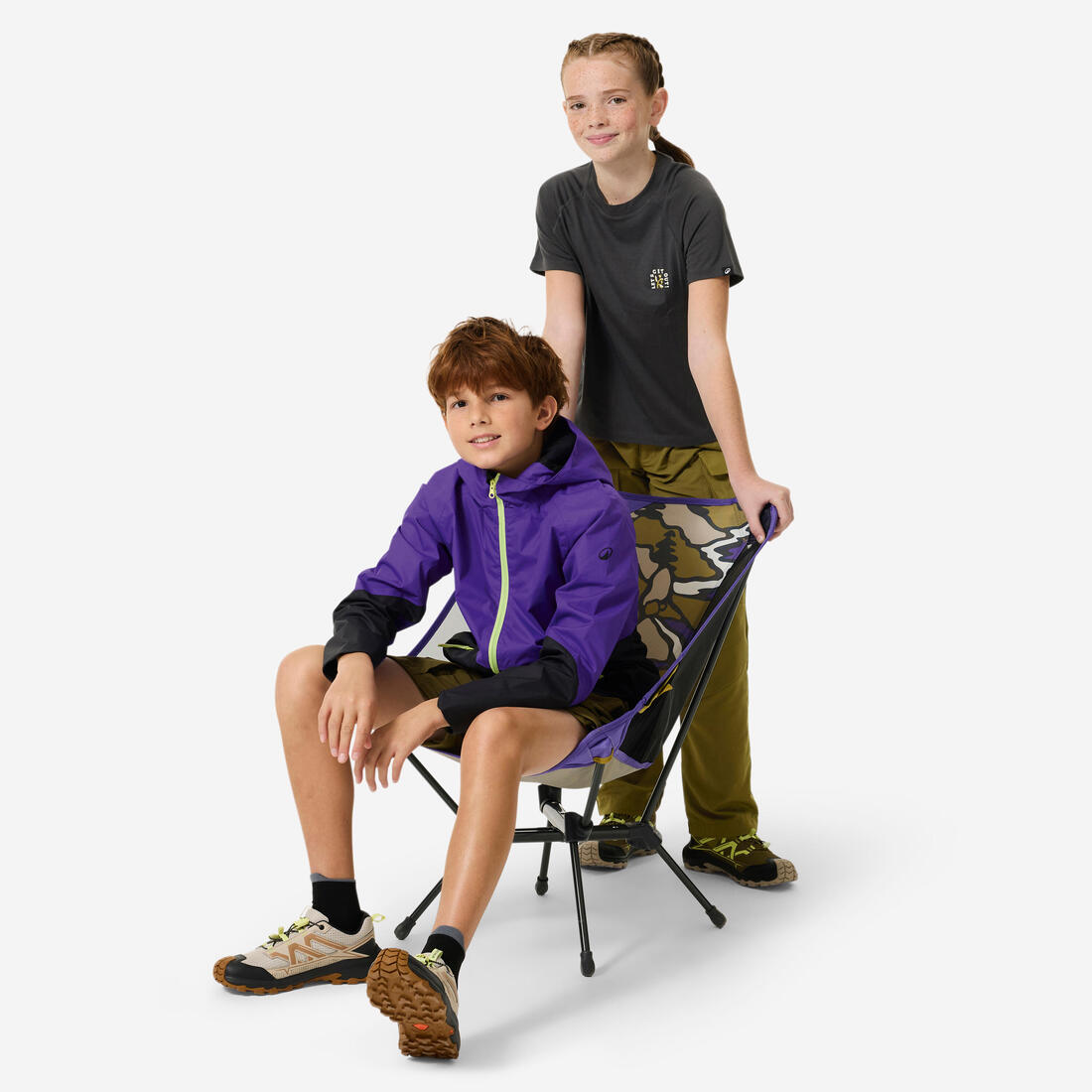 Veste de randonnée imperméable 7-15 ans enfant, MH500 twin