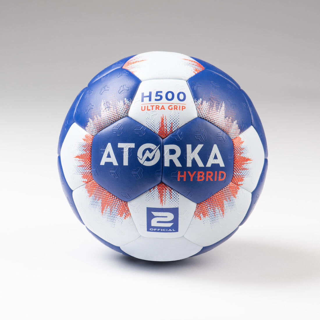 Ballon de handball taille 2 - hb500 hybride bleu/gris