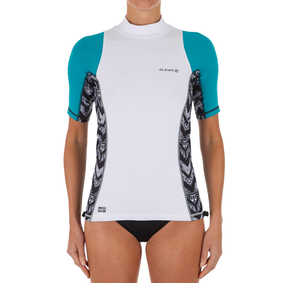tee shirt anti uv surf top 500 manches courtes femme MARIN