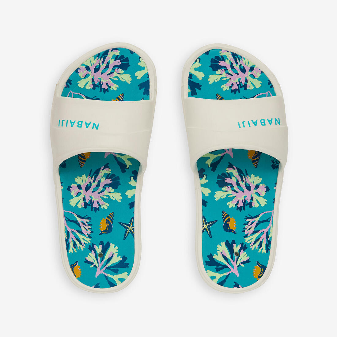 Sandale claquette piscine enfant slap 500 print croco