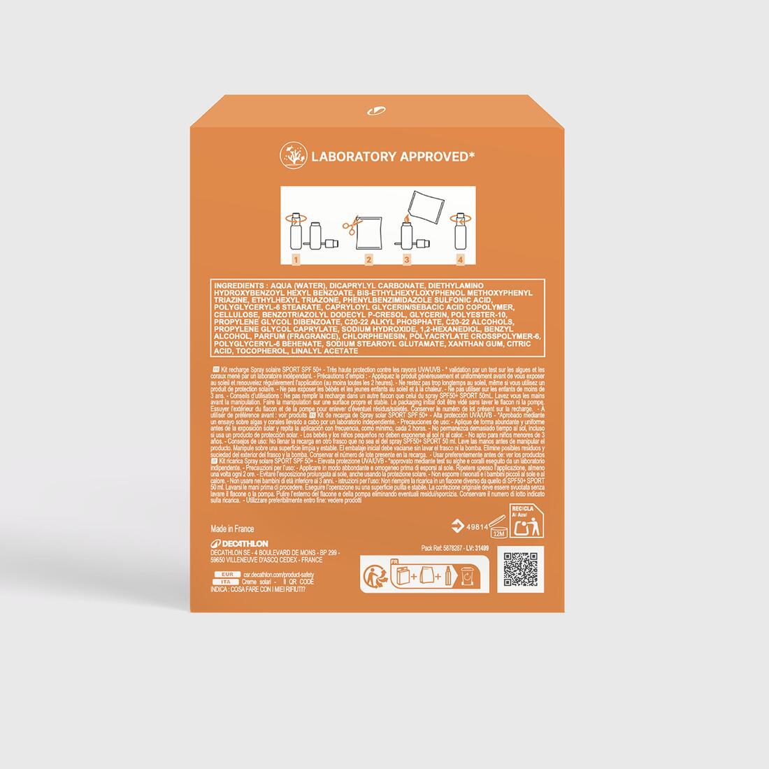 Recharge pour spray solaire sport SPF50+ 2 x 50ml