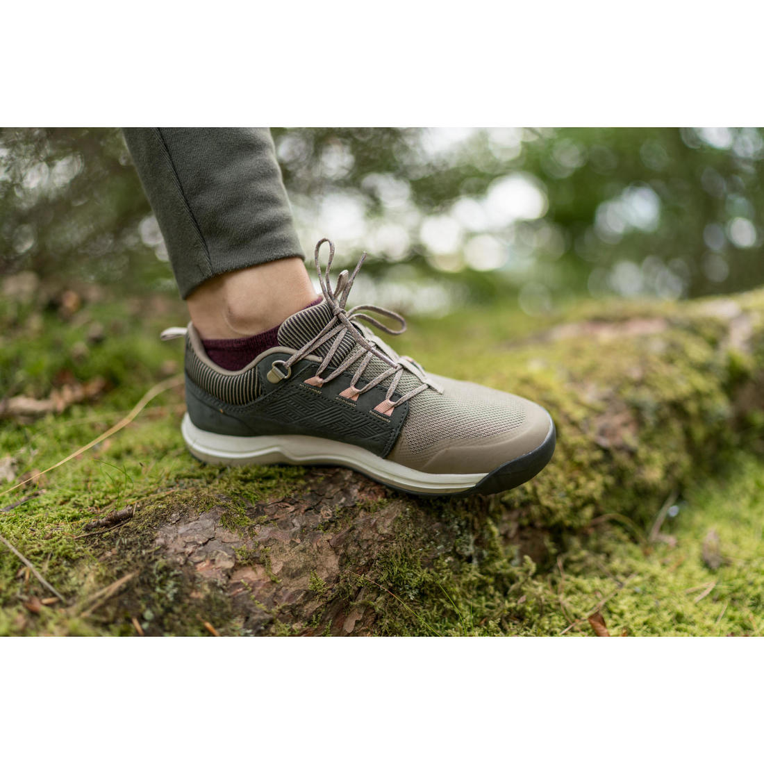 Chaussures de randonnée en cuir - nh500 - femme