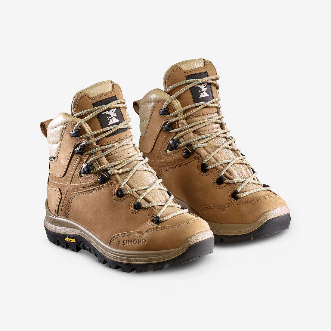 CHAUSSURES TREKKING CUIR IMPERMÉABLES - VIBRAM - MT500 LEATHER - FEMME HAUTE
