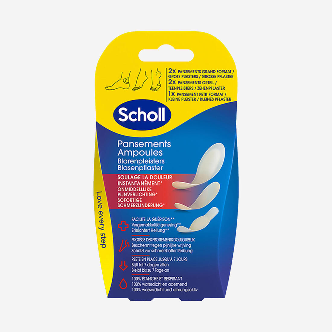 Pansements ampoules hydrocolloïdes format talon x5