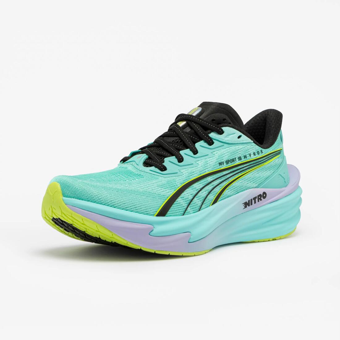 Chaussures de Running Hyrox Femme, Puma Deviate Nitro vert