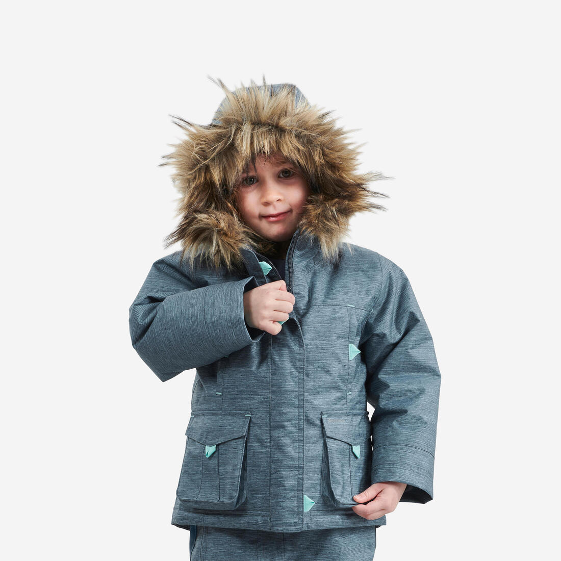 PARKA HIVER IMPERMÉABLE DE RANDONNÉE - SH500 ULTRA-WARM - ENFANT 2 - 6 ANS – violet
