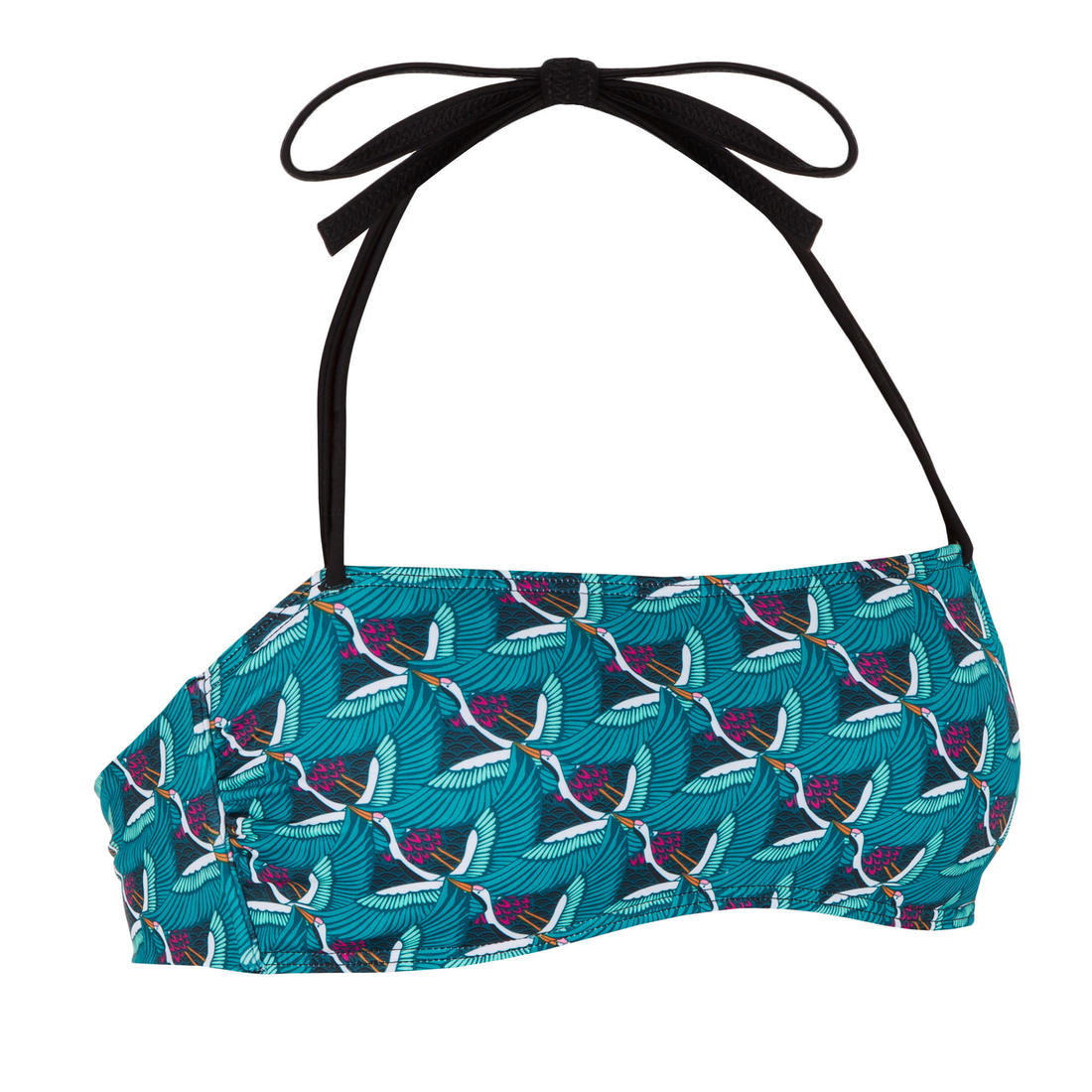 Haut de maillot de bain bandeau LAURA GRAPHITI avec coques amovibles