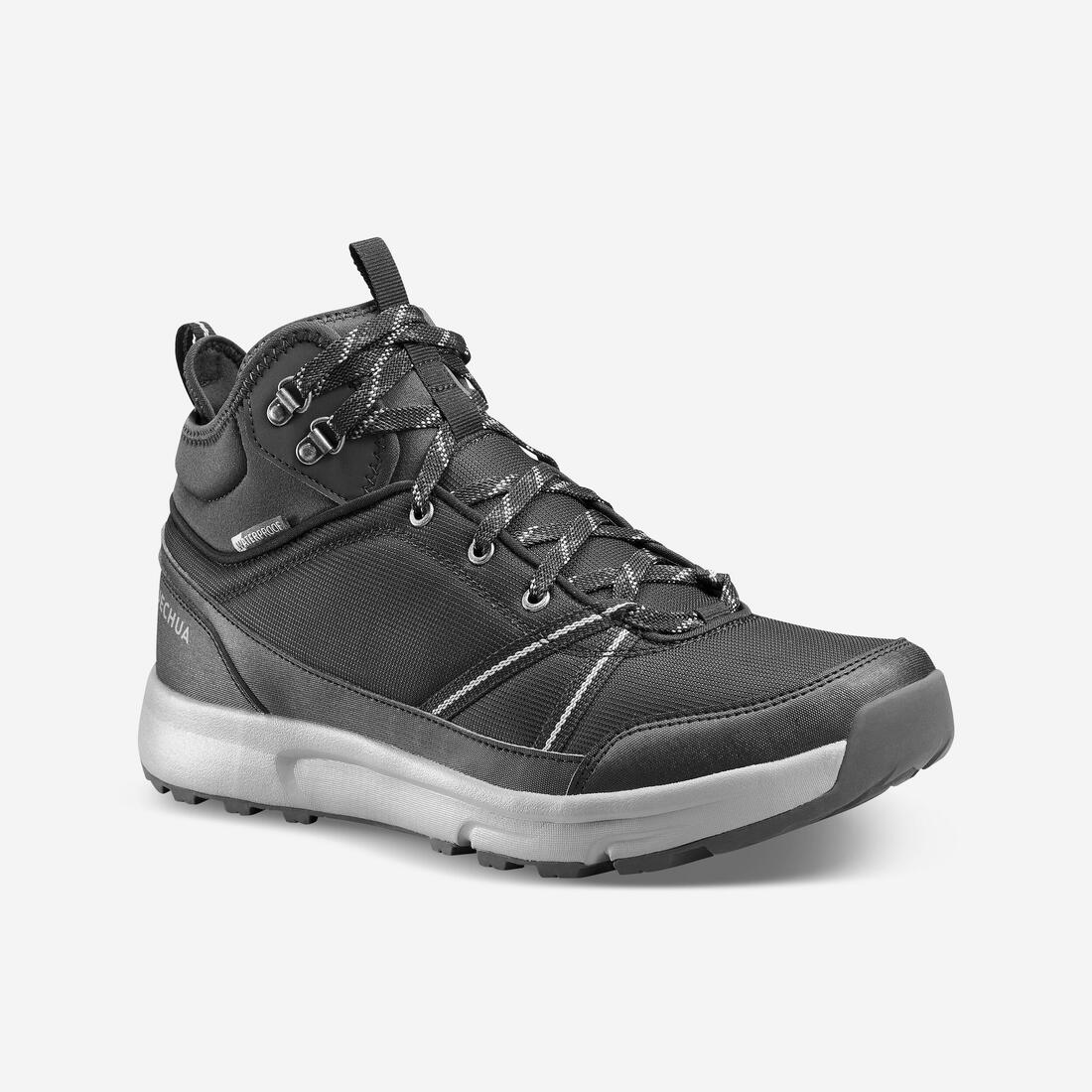 Chaussures imperméables de randonnée  - NH100 Mid WP - Homme – gris carbone