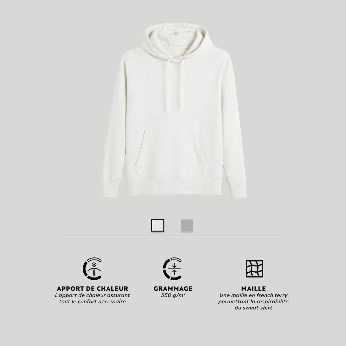 Sweat à capuche en coton fitness femme