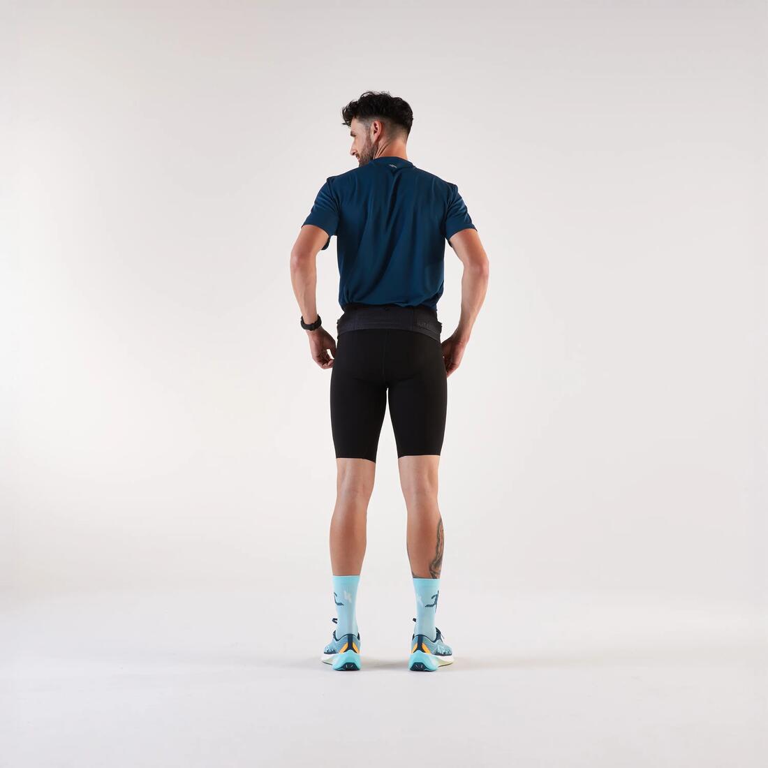 Ceinture hydratation de running porte flasques noire