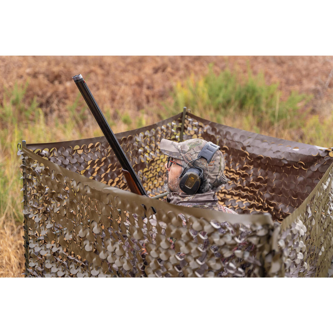 FILET CHASSE CAMOUFLAGE RÉSISTANT VERT ET MARRON 4M x 1,75M