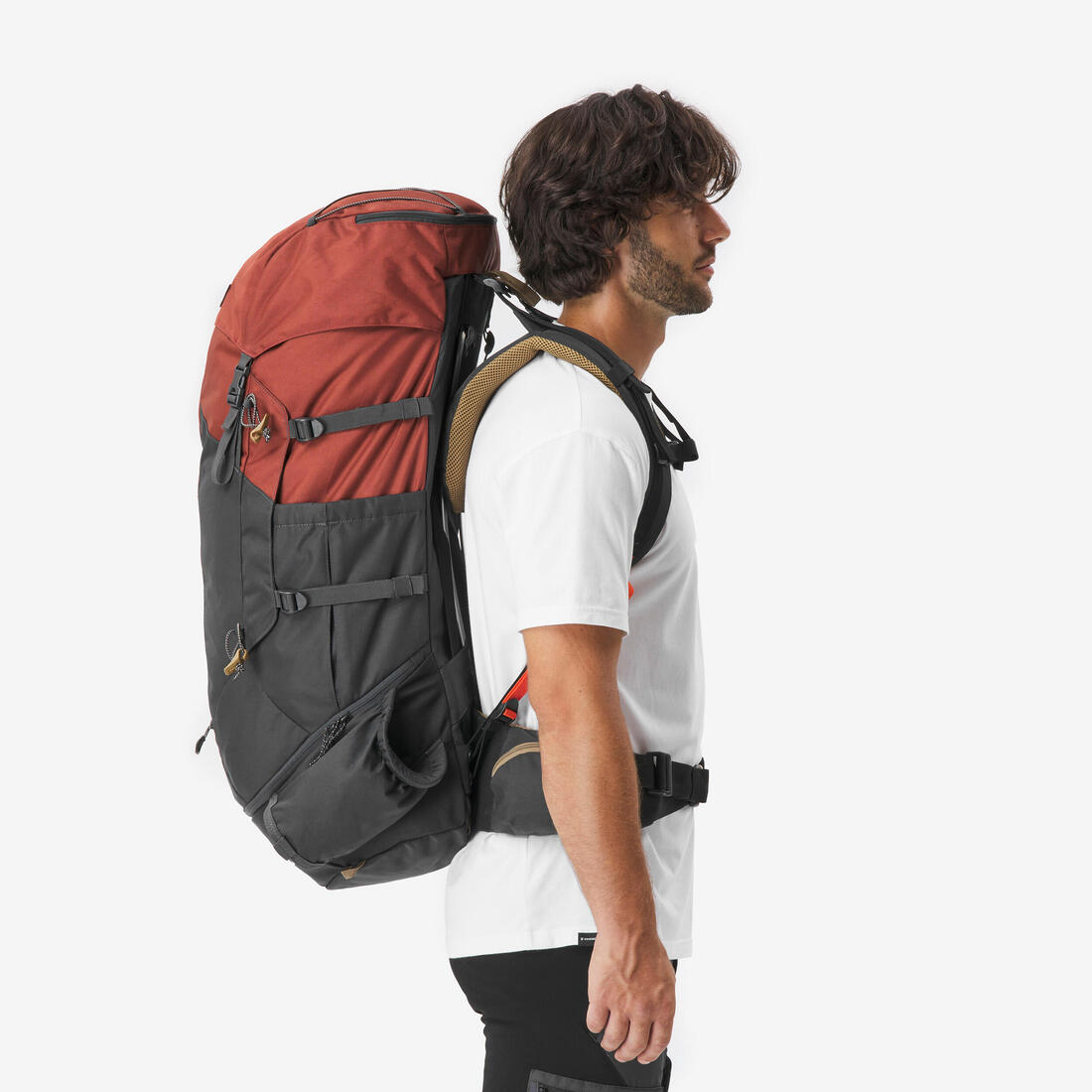 Sac à dos de trekking homme 70 l - mt100 easyfit