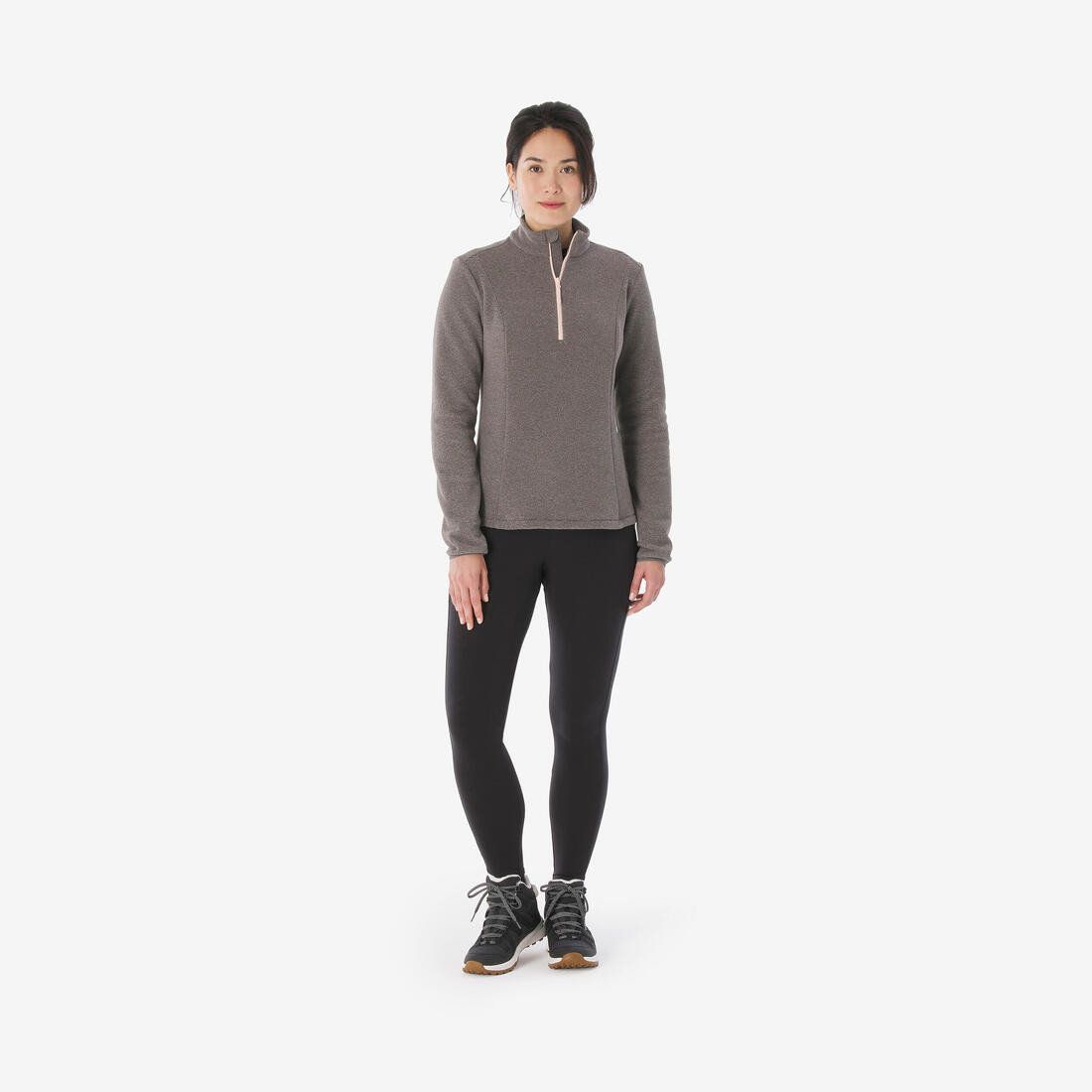 Polaire de randonnée montagne femme, MH100 grise