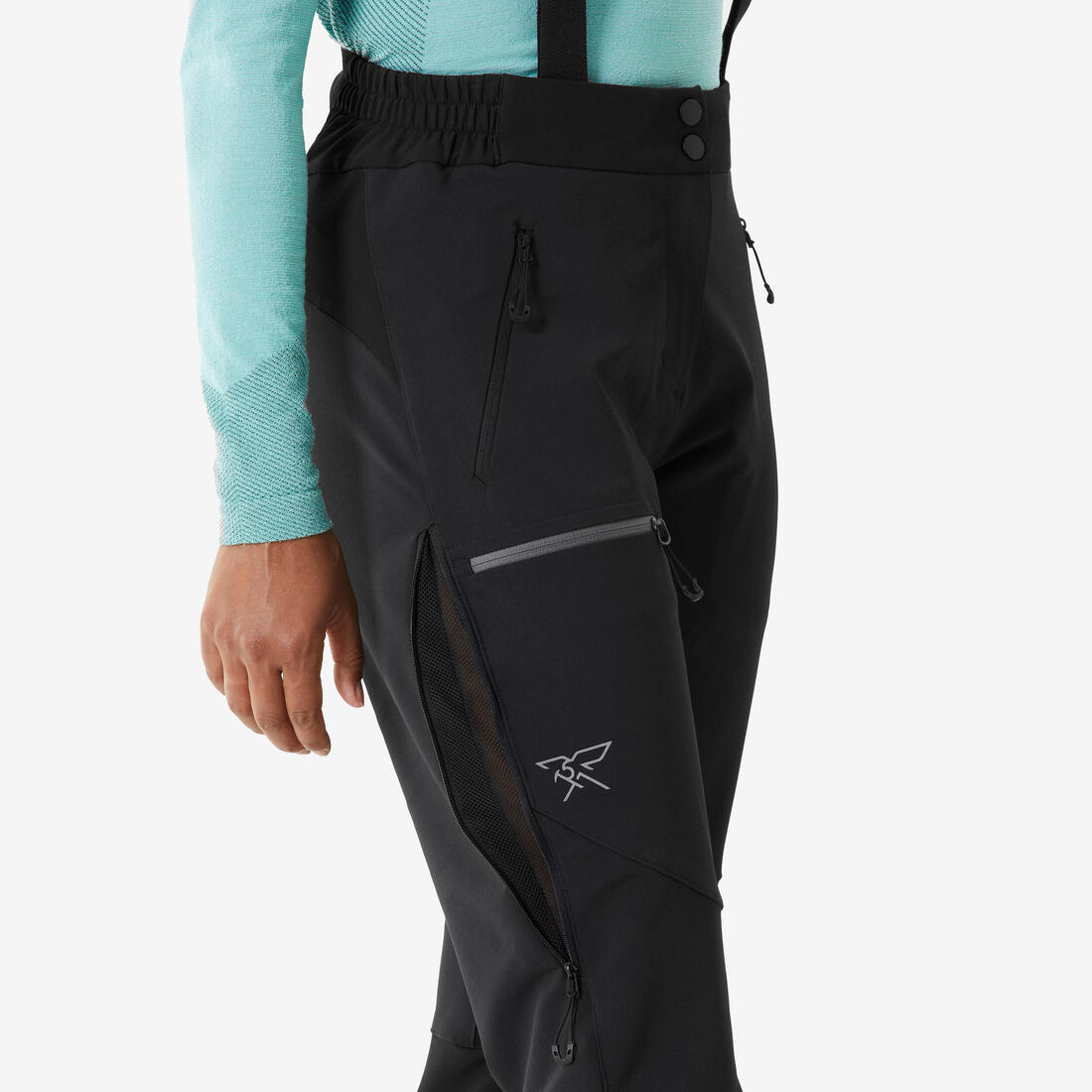 Pantalon d'alpinisme chaud femme, Alpinism noir
