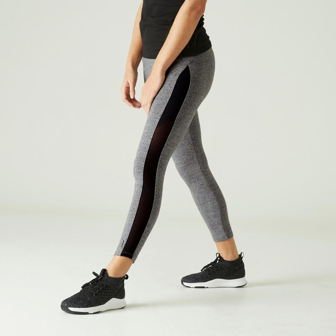 Legging 7/8 Fitness Femme Slim – gris