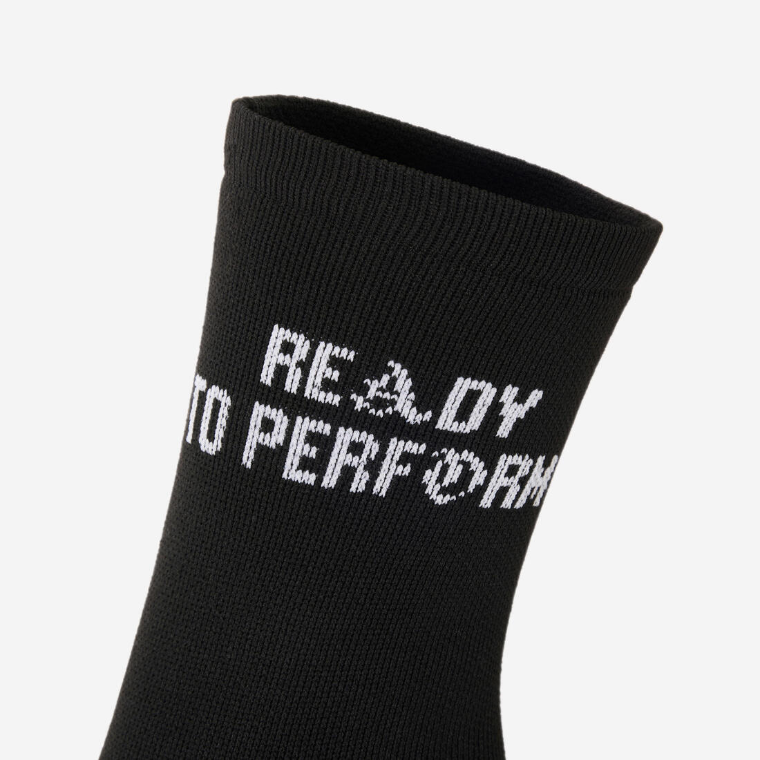 Chaussettes de fitness mi-mollet x5, noir imprimé
