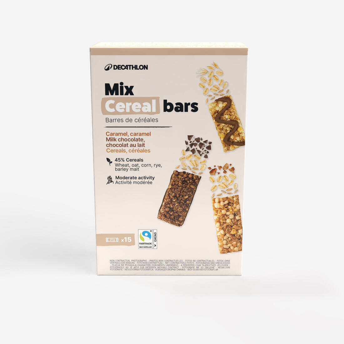 Mix barres de céréales chocolat nature et caramel x15