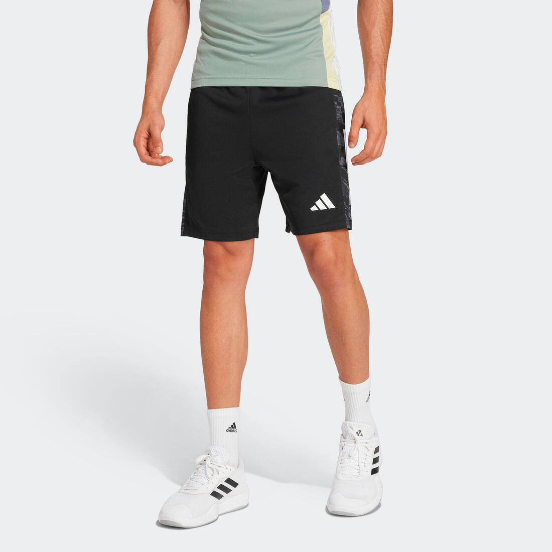Short de fitness pour homme, camouflage noir