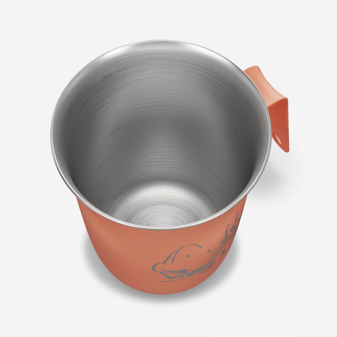 Tasse de camping 0,5L en acier inoxydable