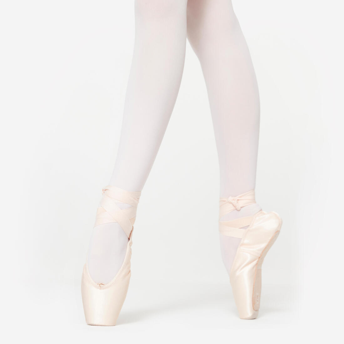 Pointes de danse avec semelles souples débutante, beige