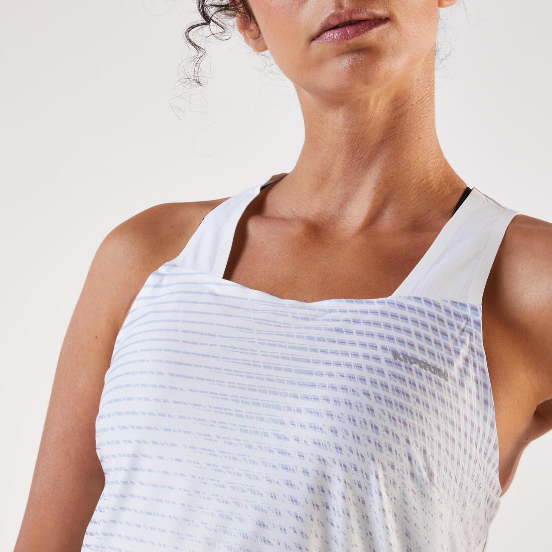 Débardeur de Running léger Femme - KIPRUN Run 900 Light violet mauve imprimé
