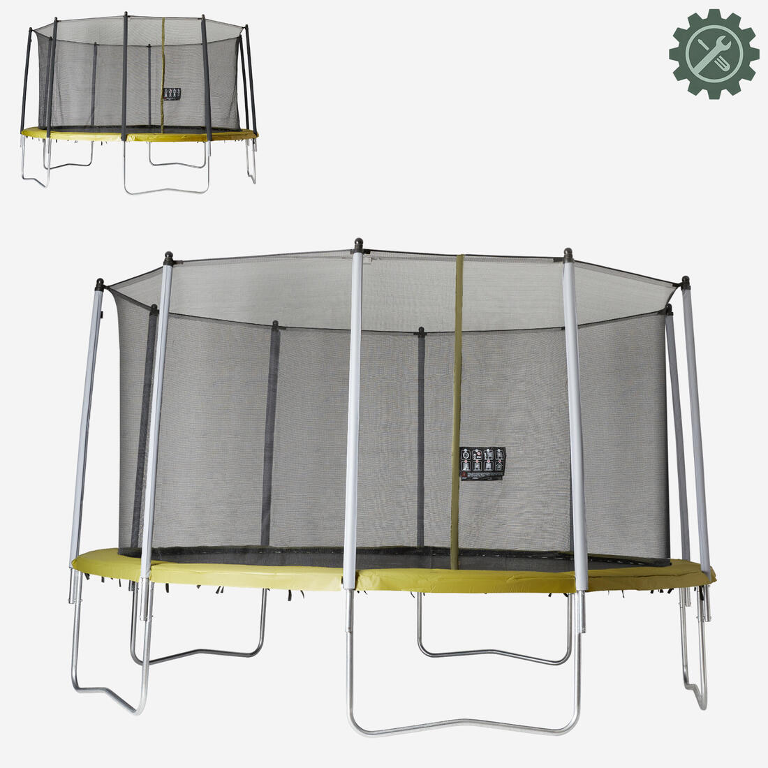 Filet protection zippé, pièce détachée trampoline, Essential 420