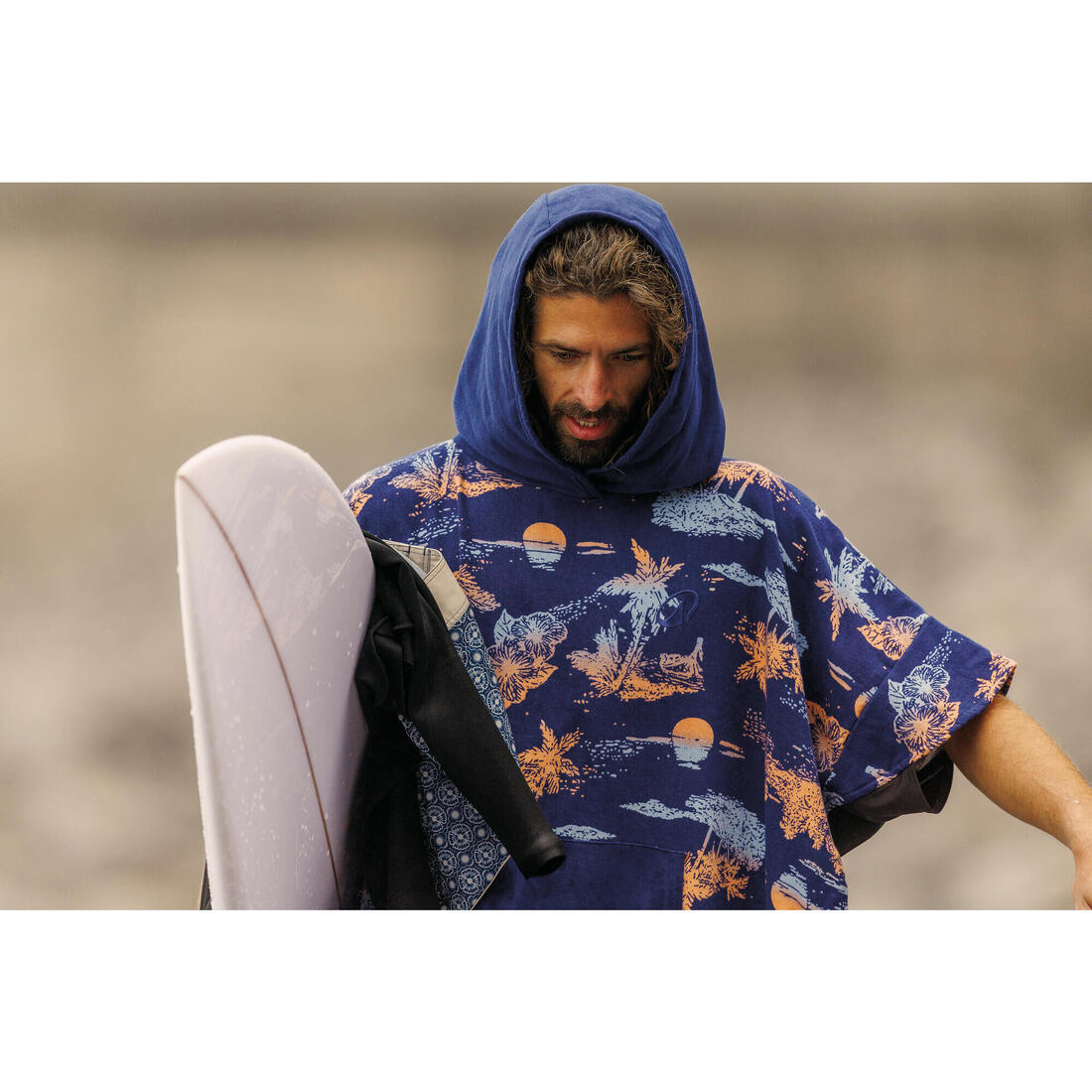 Poncho de plage surf adulte à partir de 150 cm, 500 Sunset