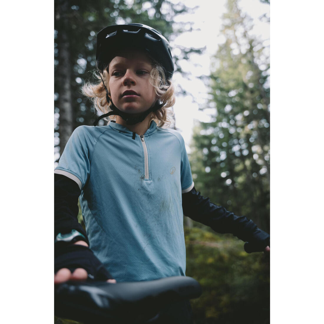 Maillot manches courtes vélo enfant 7-11 ans, 500
