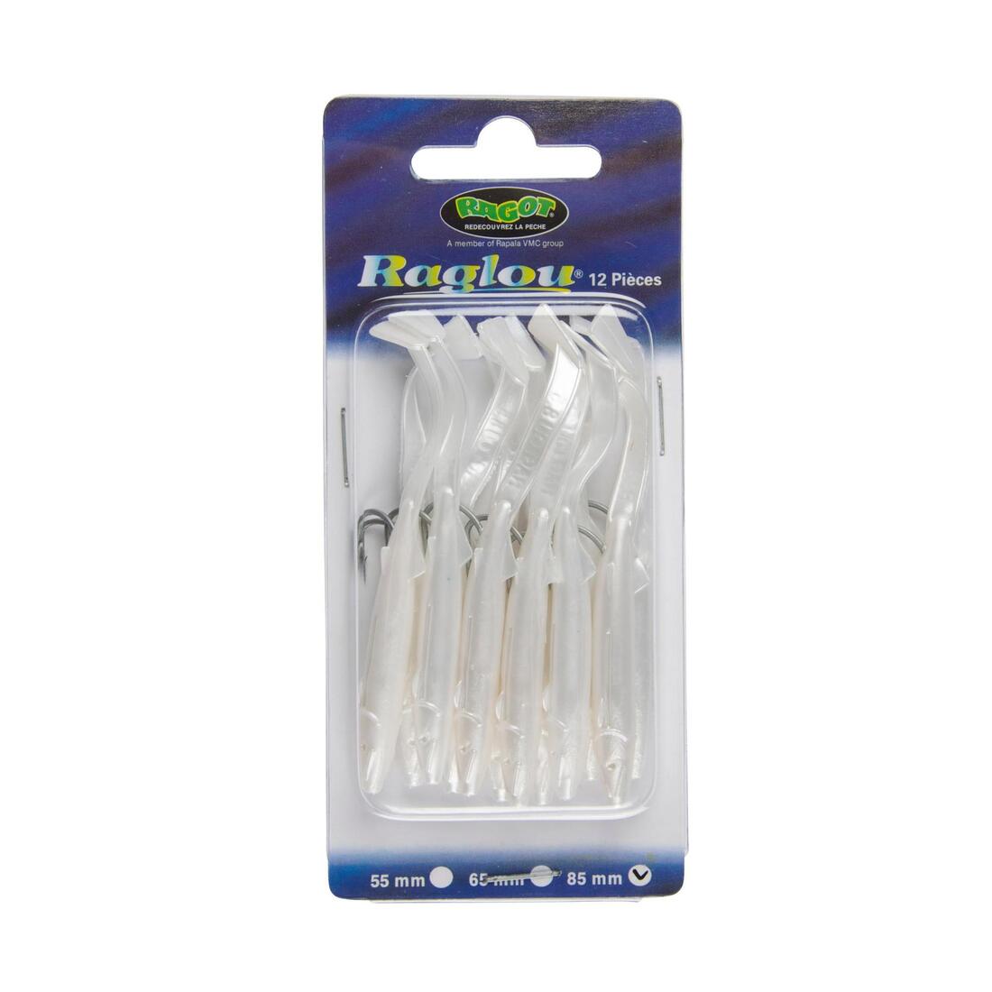 Leurre Raglou blanc nacré 8.5cm x12 pêche en mer