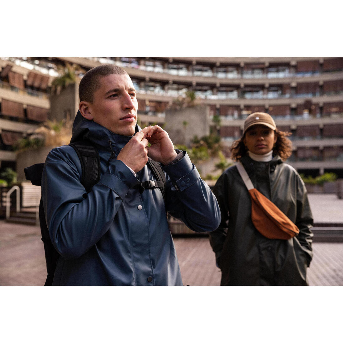 Parka imperméable vélo ville unisexe