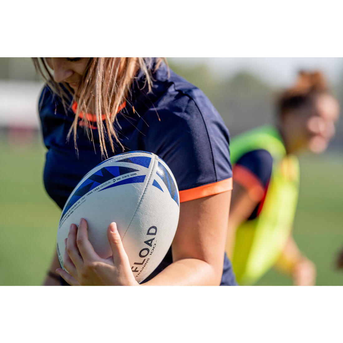 Ballon De Rugby Taille 5 - R100 Training Bleu