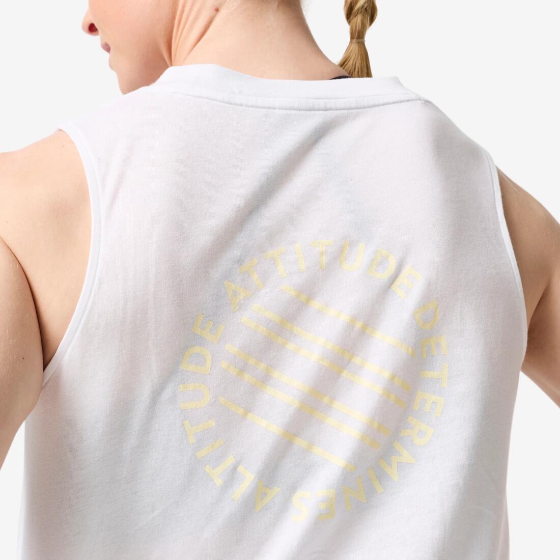 Débardeur de crosstraining léger femme, blanc