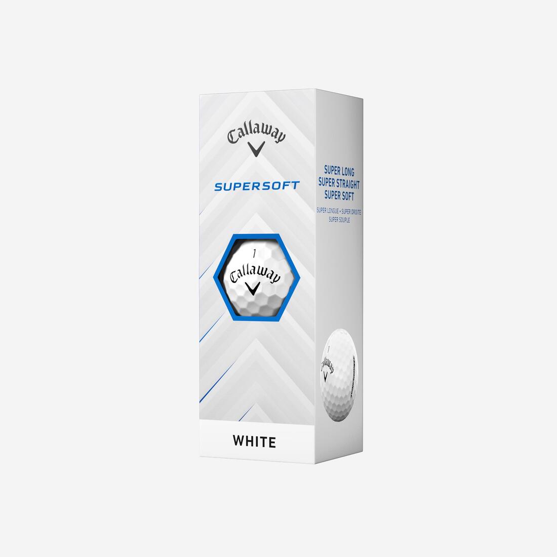 Balles de golf x12, Callaway Supersoft blanc