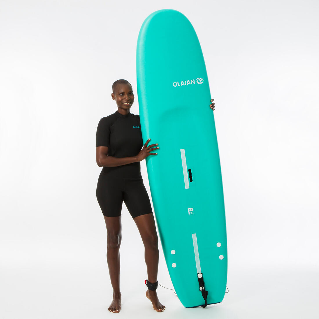 Combinaison surf shorty 100 néoprène 1,5mm femme
